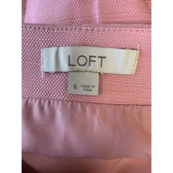 GORGEOUS Loft Women Pencil Skirt Embroidered Cotton Coquette Old Money Size 6 - Picture 8 of 9